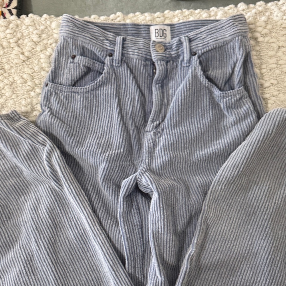BDG Women's High Rise Blue Pinstripe Jeans